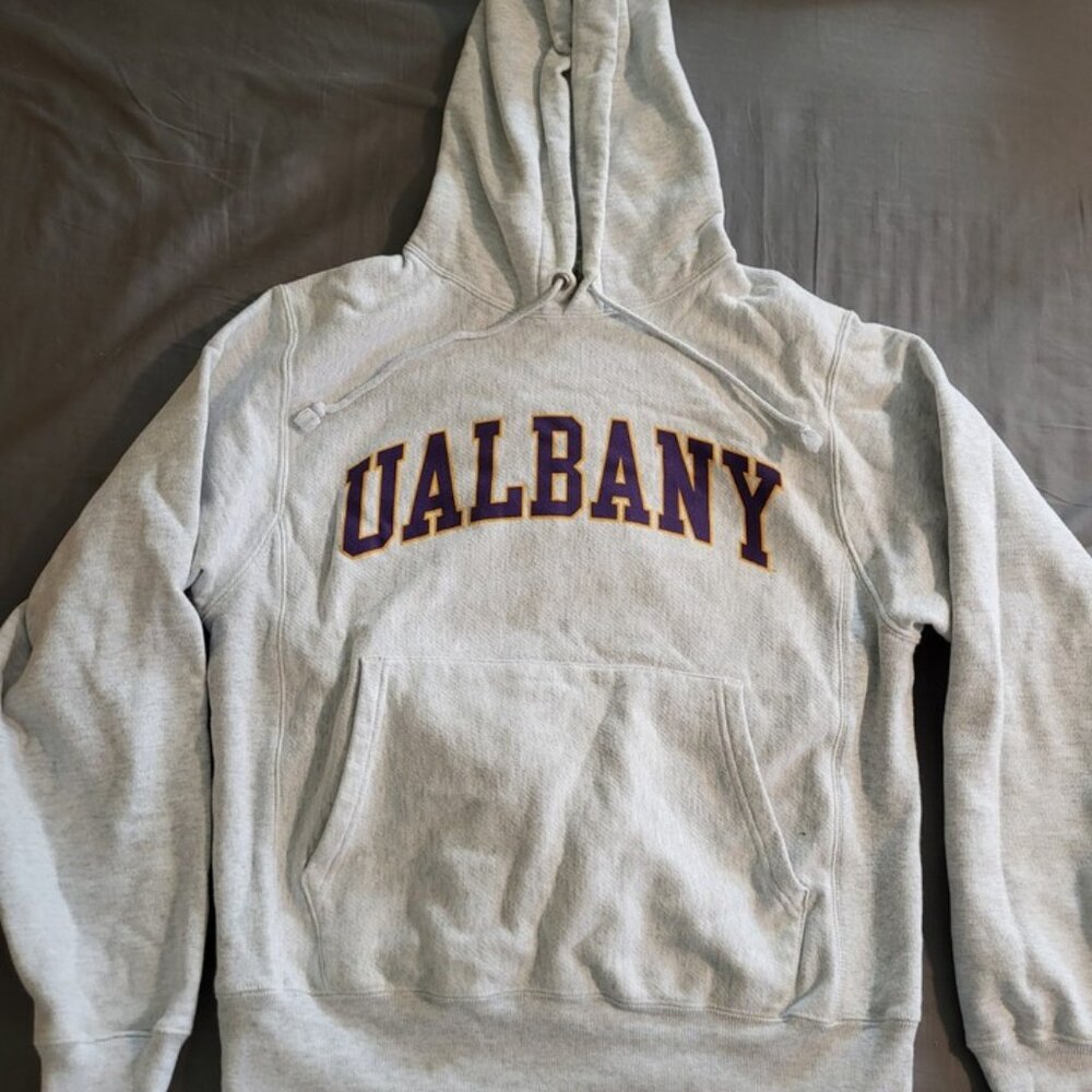 UAlbany - SUNY Albany Champion Reverse Weave Hoodie Sweatshirt Sz Small